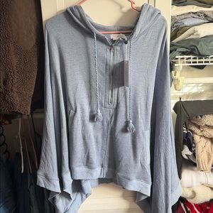 Lovers + Friends Antonie Poncho in Serenity Blue small NWT